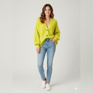 Aerie Oversized Ribbed Button-Up Knit Cardigan Women’s size Small